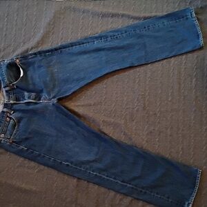 Men's Straight-Leg Jeans in Deep Blue Wash